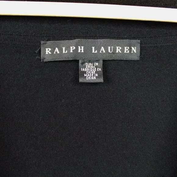Ralph Lauren Black Label Cashmere Sweater Off the Shoulder Twisted Wide Neck - Picture 7 of 8